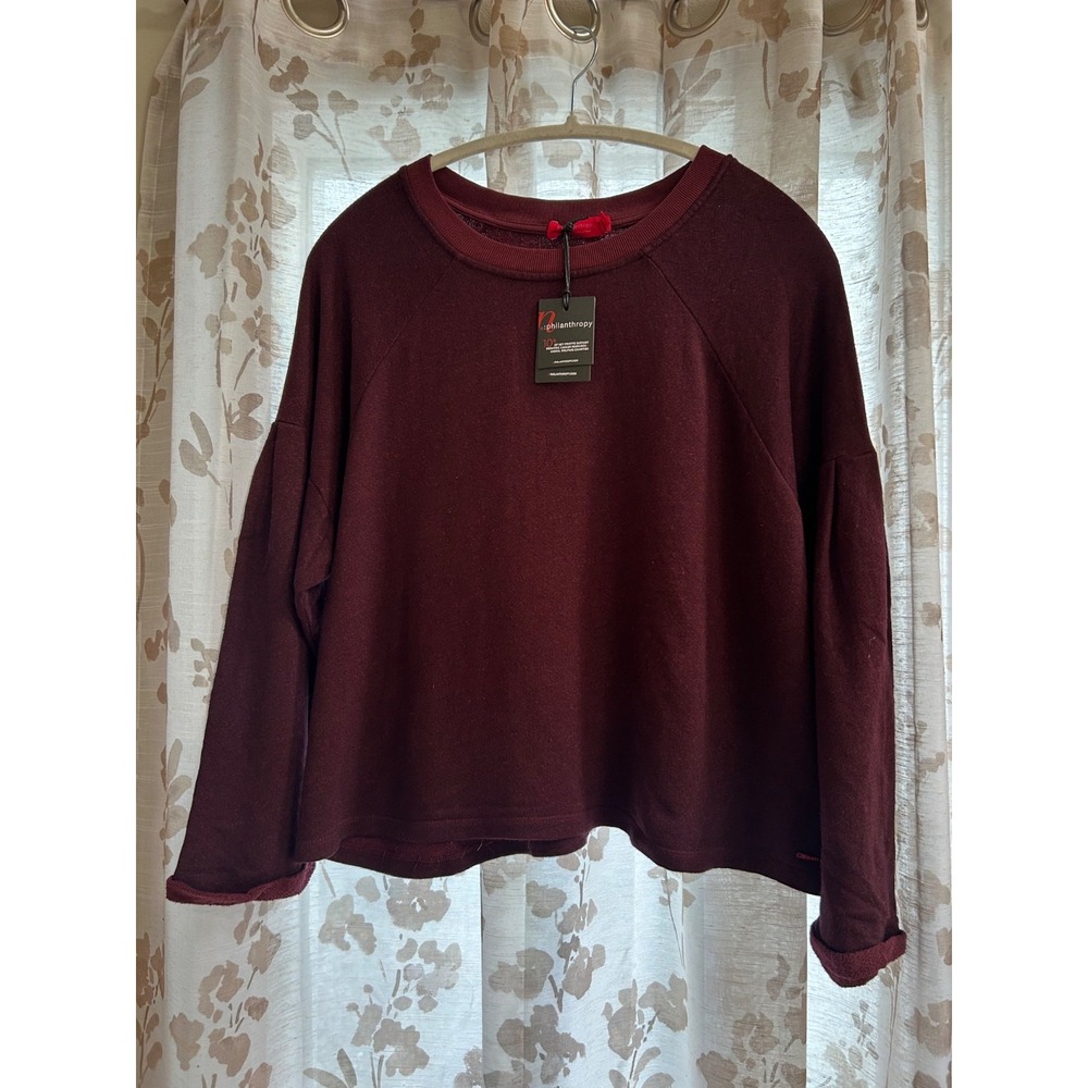 Philanthropy Burgundy Sweatshirt Size M